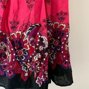 Bohemian Pink Maxi Skirt- White Stag